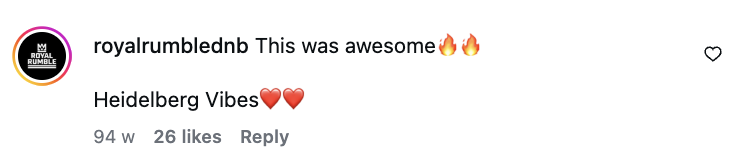 Fan comment about DnB Allstars Germany