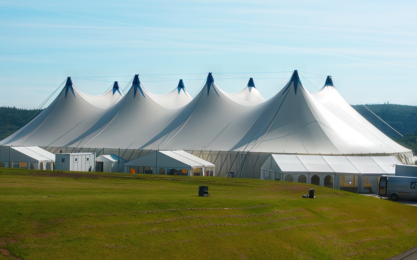 Palastzelt outdoor area at Zeltfestival Rhein-Neckar